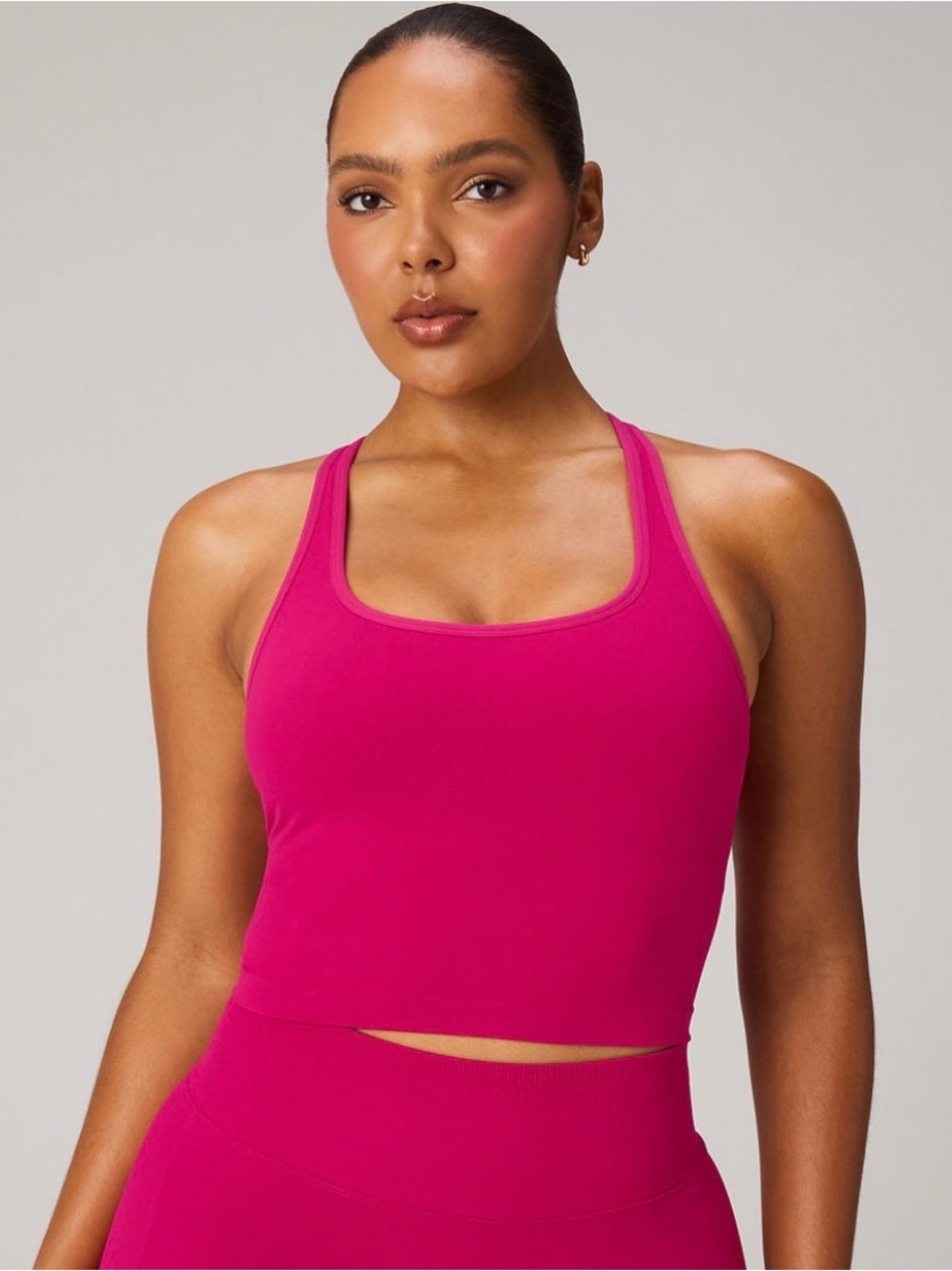 NWT Fabletics Seamless Cropped Built-In Bra Tank